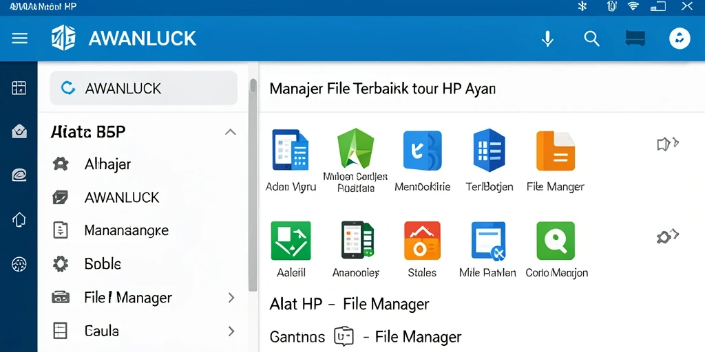 Tampilan antarmuka AWANLUCK yang memudahkan pengelolaan file.