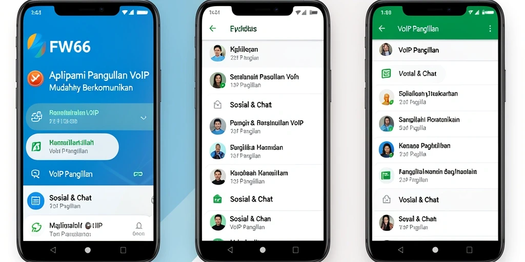 Antarmuka FW66 yang sederhana untuk VoIP Panggilan.