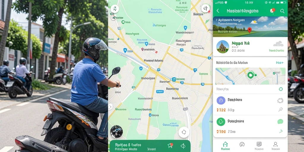 Antarmuka HR89 menampilkan rute navigasi motor yang jelas dan informatif.