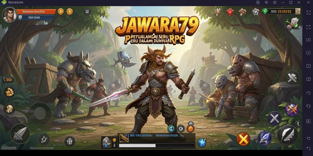Antarmuka JAWARA79 yang menawan dalam dunia RPG.