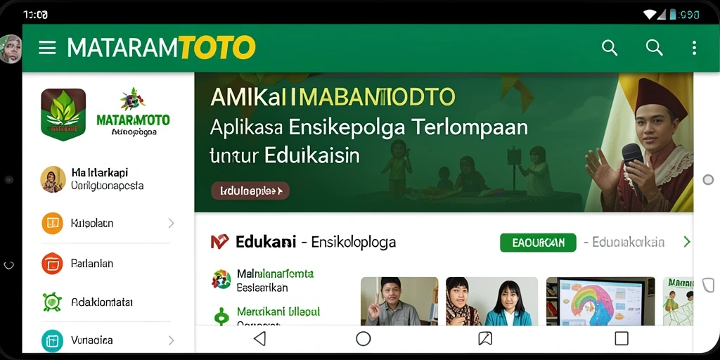 Tampilan antarmuka MATARAMTOTO yang menarik dan informatif.