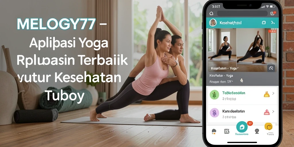 Tampilan antarmuka MELODY77 dengan fitur latihan Yoga yang menarik.