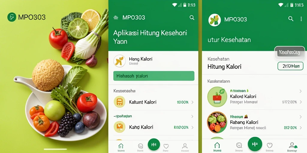 Antarmuka aplikasi MPO303 yang menampilkan fungsi Hitung Kalori