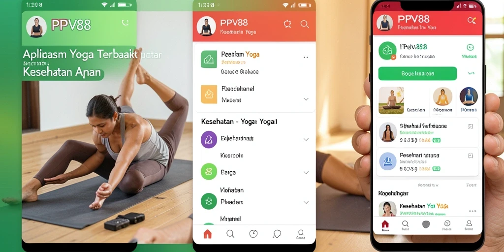 Antarmuka aplikasi PPV88 yang intuitif untuk latihan yoga.