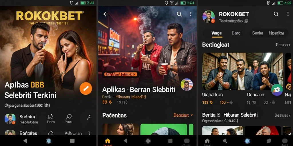 Antarmuka aplikasi ROKOKBET yang menarik dan informatif.