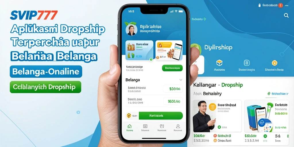 Antarmuka aplikasi SVIP777 yang sederhana dan mudah digunakan untuk Dropship.