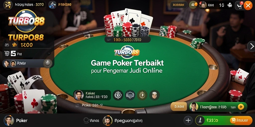 Tampilan layar utama TURBO88 dengan opsi permainan Poker yang menarik.